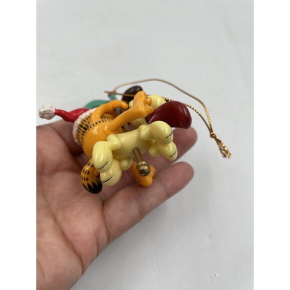 Vintage Garfield Odie Trim A Tree Christmas Ornament Figure Merry Go Round - Picture 6 of 6